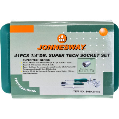 Jonnesway S68H2141S Набор торцевых головок Super Tech 1/4