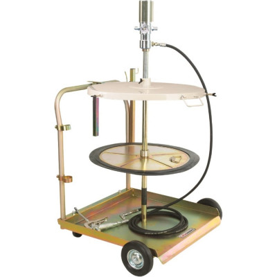 Lubeworks Солидолонагнетатель пневм. для бочек 200 кг с тележкой, крышка d.600 мм,мембрана 1700536
