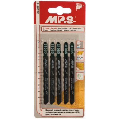 MPS пилки 100*75*2,0мм-12з/д древесина, фанера, пластик, оргстекло h=4-50mm 5 шт/уп 31085