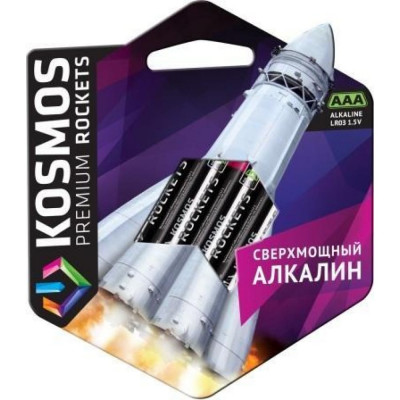 Батарейка КОСМОС premium ROCKETS LR03 бл. 4шт KOSLR03ROCKETS4BL