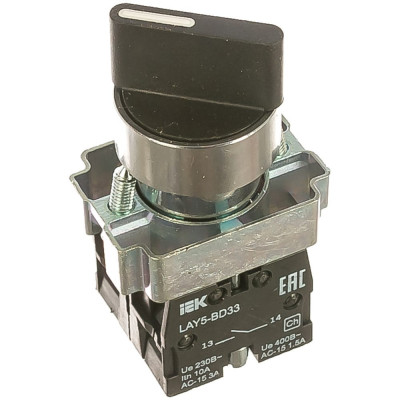 IEK Переключатель LAY5-BD33 на 3 полож. черн. I-O-II станд. ручка BSW60-BD-3-K02 200777