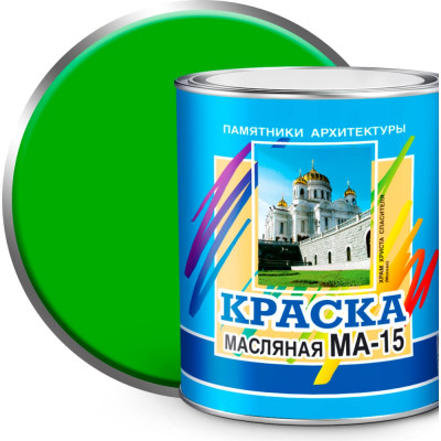 ABC FARBEN Краска масляная МА-15 ярко-зеленый (2.5 кг) 4300000382