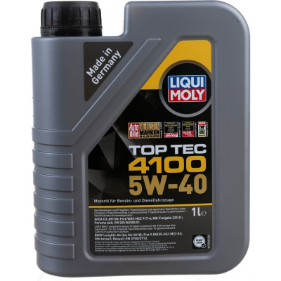 Синтетическое моторное масло LIQUI MOLY Top Tec 4100 5W-40 SN/CF;A3/B4/C3 7500