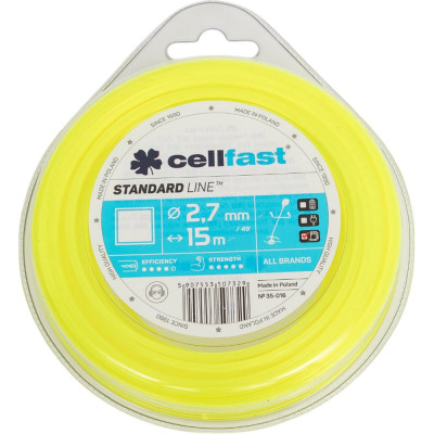 Cellfast Лески для триммеров – квадратные 2,7 мм x 15 м 35-016