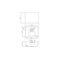 IDDIS Мойка, нерж.сталь, для подстольного монтажа, шелк, 540*440, Edifice, ID EDI54S0i77