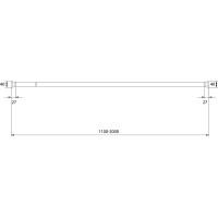 IDDIS Карниз для ванной комнаты, 110-200 см, белый, 010A200I14