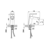 IDDIS Смеситель для умывальника, Vibe, ID VIBSB00i01
