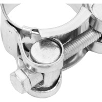 Металлические силовые хомуты СИБРТЕХ 26-28 мм, ширина 18 мм, шарнирный, W1, 2шт 47509