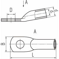 Луженый наконечник ТМЛ 35-10-9 КВТ упак 100 шт 40884