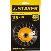 Щетка коническая (115 мм; М14) "PROFESSIONAL" STAYER 35135-115