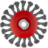 Щетка тарелка для УШМ (125 мм; М14; крученая проволока 0.5 мм) MATRIX 74611