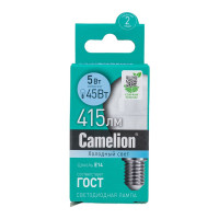 Светодиодная лампа 5Вт 220В Camelion LED5-G45/845/E14 12029