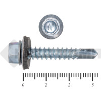 Кровельный саморез с шайбой EPDM КРЕП-КОМП цинк 5,5х32 200шт ск5532ф