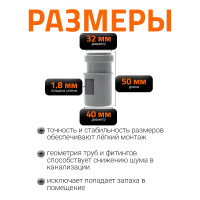 Муфта переходная однораструбная HTR 40/32 Ostendorf 111710