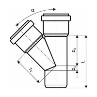 Тройник двухраструбный (45°) HTEA 110/110 Ostendorf 115200