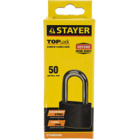 Навесной замок STAYER STANDARD удлиненная закаленная дужка 50 мм 37160-50-1