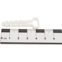 Дюбель-хомут Росдюбель прям., белый, 12x6, 100 шт. 15-0455