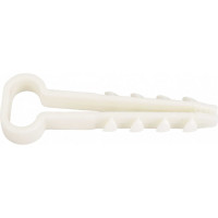 Дюбель-хомут Росдюбель прям., белый, 12x6, 100 шт. 15-0455