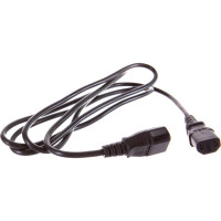 Кабель питания монитор-компьютер IEC 320 C13 - IEC 320 C14 (3x0.75), 10A, прямая вилка, 1.8 м Hyperline PWC-IEC13-IEC14-1.8-BK 34896