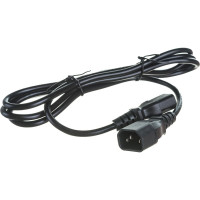 Кабель питания монитор-компьютер IEC 320 C13 - IEC 320 C14 (3x0.75), 10A, прямая вилка, 1.8 м Hyperline PWC-IEC13-IEC14-1.8-BK 34896