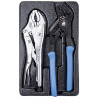 Набор инструмента (переставные клещи и зажим, ложемент, 2 предмета) KING TONY 9-40102GP