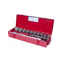 Набор торцевых головок с принадлежностями (3/4", шестигранные, 21-50 мм, 23 предмета) KING TONY 6323MR