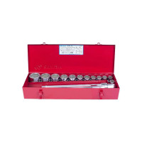 Набор торцевых головок с принадлежностями (3/4", шестигранные, 21-50 мм, 16 предметов) KING TONY 6316MR