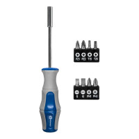 Отверточная рукоятка Ultra Grip с набором бит КОБАЛЬТ 646-676