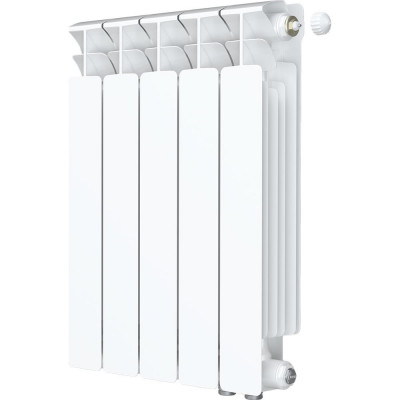 Радиатор биметаллический RIFAR BASE Ventil 500 05 секц. нижн. прав. R-BA-500-05-VR