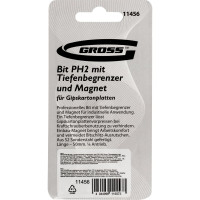 Бита с ограничителем и магнитом (PH2x50 мм, сталь S2) Gross 11456