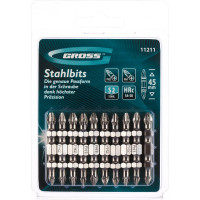 Набор бит двухсторонних (PH2-PH1 х 45 мм) 10 шт. GROSS 11211