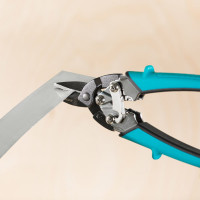 Ножницы по металлу GROSS PIRANHA 190 мм прямой рез, сталь - СrM, двухкомпонентные рукоятки 78357