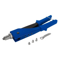 Заклепочник КОБАЛЬТ 260 мм, переставной 0-90 град., заклепки 2,4-3,2-4,0-4,8 мм, блистер 243-516