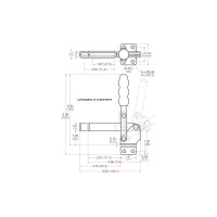 Механический зажим с вертикальной ручкой, усилие 227кг Goodhand GH-12130
