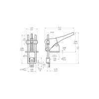 Защелкивающийся вертикальный зажим, усилие 227кг WOODWORK GH-40324