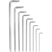 Набор экстрадлинных имбусовых ключей MATRIX TORX T10-T50, CrV, сатинирование, 9 шт. 12307