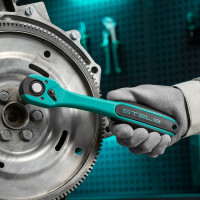 Ключ-трещотка 1/2", 72 зуба, с быстрым сбросом, CrV, 2-х компонентная рукоятка STELS 14030