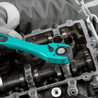 Ключ-трещотка 1/2", 72 зуба, с быстрым сбросом, CrV, 2-х компонентная рукоятка STELS 14030