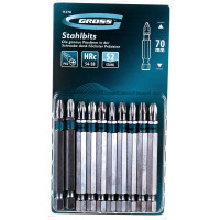 Набор бит РН2х70, сталь S2, 10шт GROSS 11378