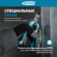 Комбинированные плоскогубцы GROSS 165 мм, трехкомпонентные рукоятки 16972