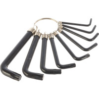 Набор имбусовых ключей TORX SPARTA оксидированные, на кольце, 9 шт 112667