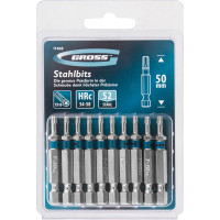 Набор бит TORX (Т10; 50 мм, сталь S2) 10 шт. GROSS 11468