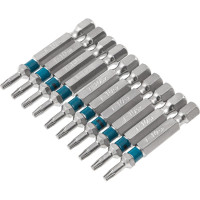 Набор бит TORX (Т10; 50 мм, сталь S2) 10 шт. GROSS 11468