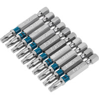 Упаковка бит GROSS TORX 25x50, сталь S2, 10 шт // 11471