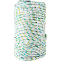 Плетёный капроновый 16-прядный фал с капроновым сердечником, диаметр 8мм, бухта 100м, 1000кгс СИБИН 50220-08