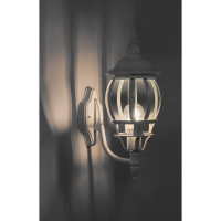 Садово-парковый светильник, восьмигранный на стену вверх 100W E27 230V, белый FERON 8101 11095