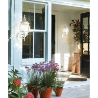 Садово-парковый светильник, восьмигранный на стену вверх 100W E27 230V, белый FERON 8101 11095