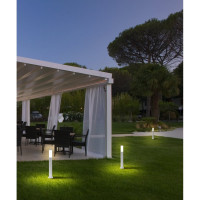 Садово-парковый светильник, техно столб, 18W E27 230V, серебро Feron DH022-650 11810