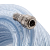 Шланг пневматический ПВХ армированный (10x16 мм; 15 м; 18 бар; быстросъем) STELS 57025