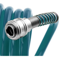 Спиральный воздушный шланг STELS 8x12мм, 18 бар, с быстросъемными соединениями, 15 м// 57019